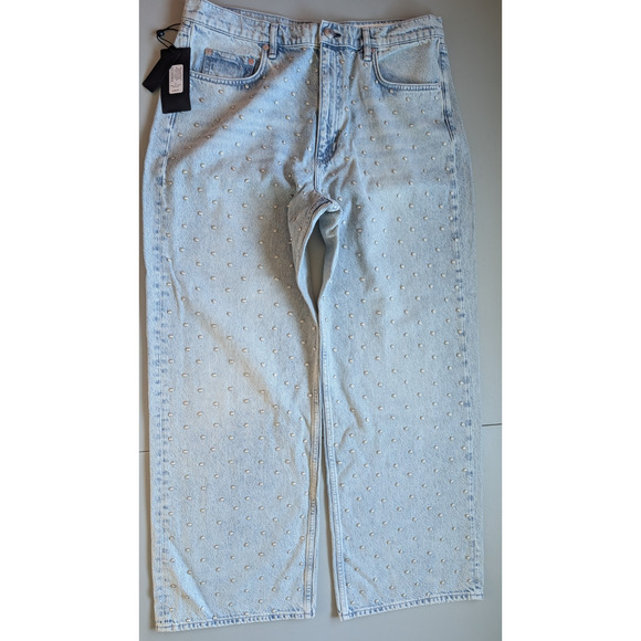 NWT Rag & Bone Shea High Rise Relax Straight Jeans Sz 34 Desiree Pearl #3B512 - Picture 2 of 13